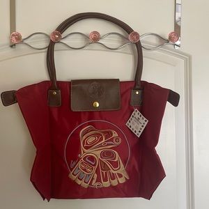NWT Golden Top Northwest Indigenous Art packable tote